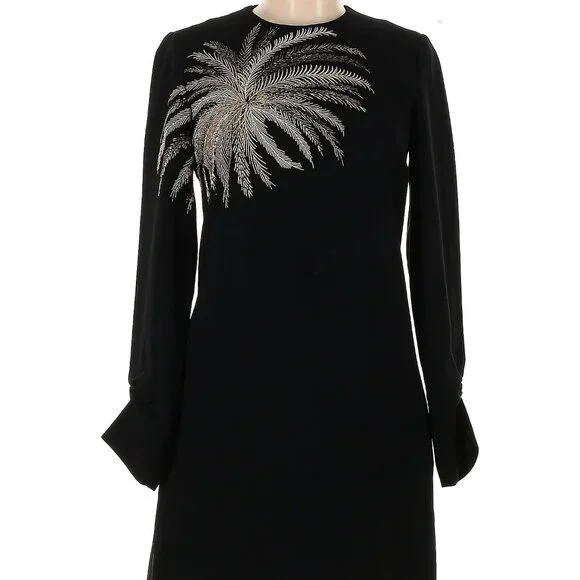 Victoria, Victoria Beckham | Dresses | Victoria Beckham Black Mini  Embroidered Cocktail Dress Size Us 4 Uk 8 | Poshmark